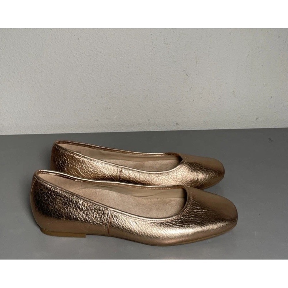 Vionic Women's Orinda 2 Ballet Flat Rose Gold Leather Size 9